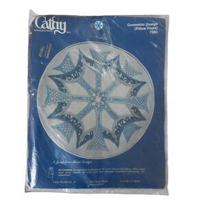 Cathy Needlecraft Geometric Design Pillow Front Kit Vintage 7393  New in Package